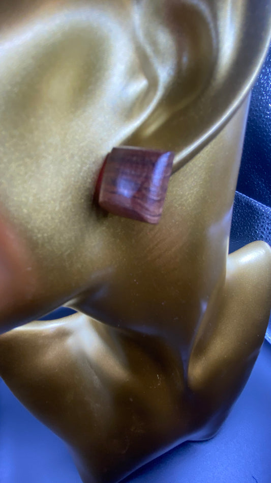 Square Button Earrings