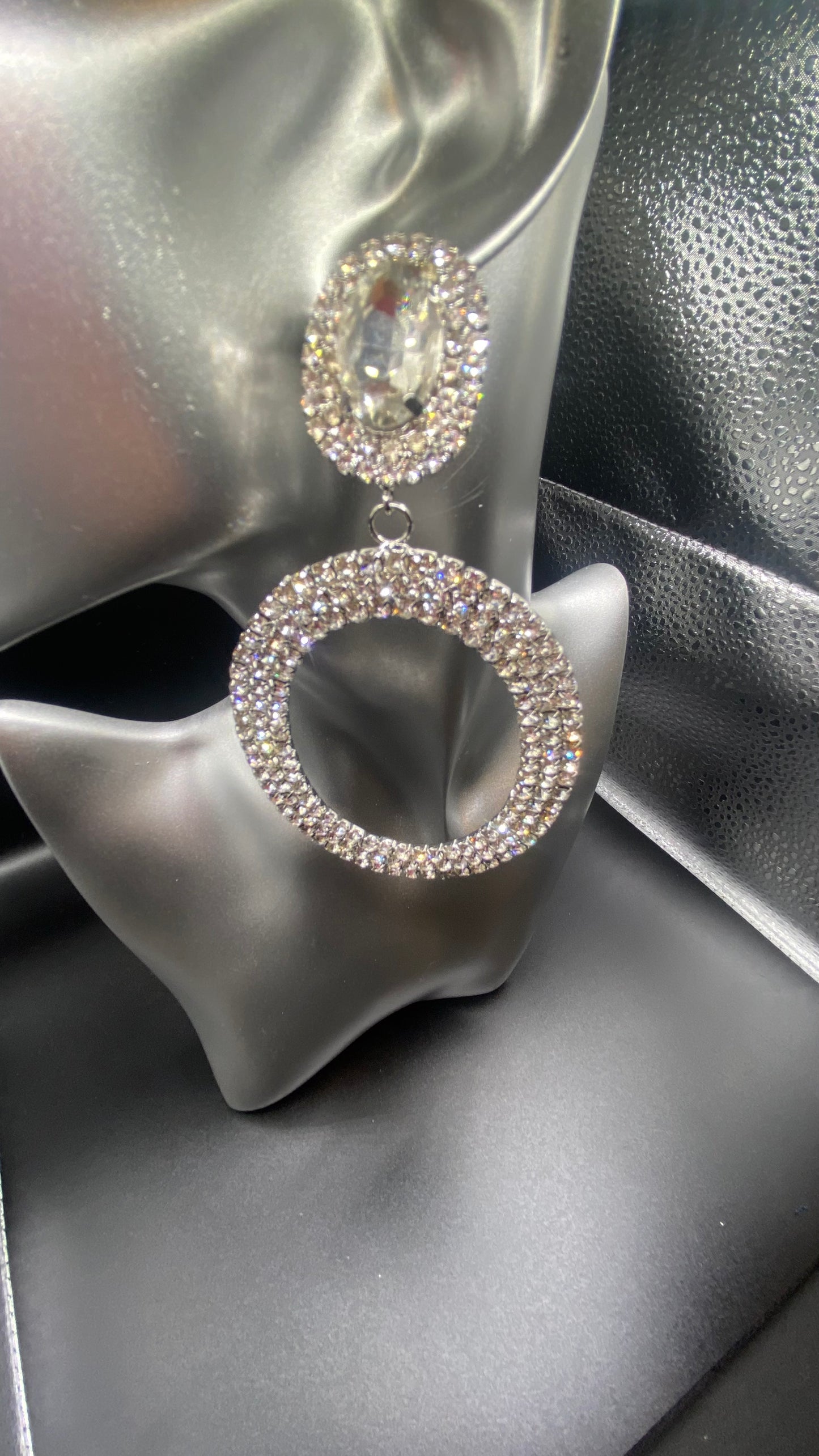 Large diamond Hoops