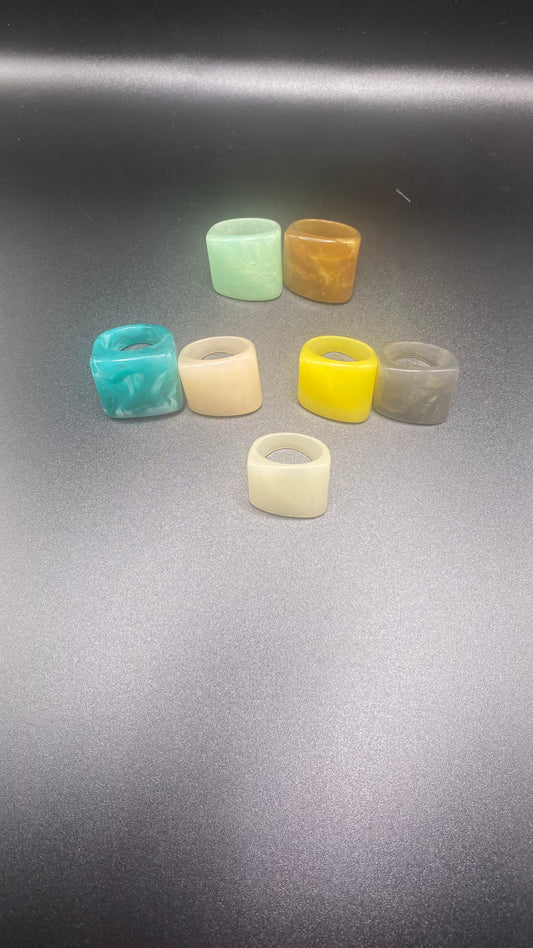 Resin Square Rings