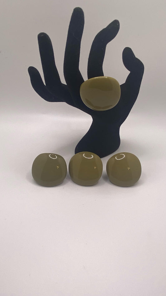 Large Bubble Resin Rings